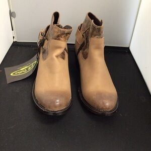 J.B Dillon Tan Leather Ankle Boots 8.5